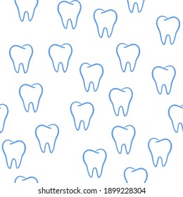 Pattern with teeth. Dental health. 