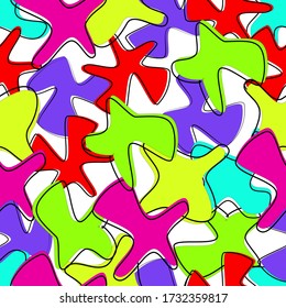 The pattern template is geometric . Colorful blots, children's cheerful pattern. isolated vector.Can be used for children's clothing, books, covers ,and various products for children