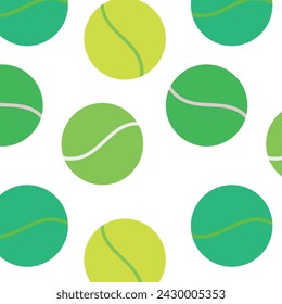 Pattern of tennis balls on a white background.Vector.