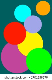 Pattern for text circles in different colors. Background image. Ball. Sphere Place for text. Vector image. Poster. Booklet.