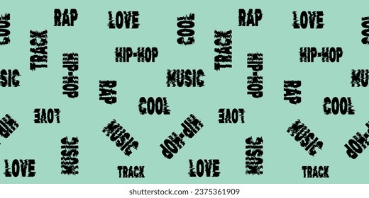 Muster-Text-Rap Hip-Hop Grün cool