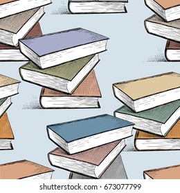 pattern of the textbooks stacks