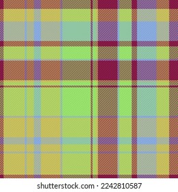 Mustertextilkontrolle. Nahtloser, geputzter Hintergrund. Texturgewebe, Vektortartan in Grün-und Blau-Farben.