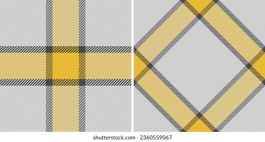 Muster Textilien aus gepolstertem Hintergrund Tartan mit einer Textur Scheck nahtlose Vektorset in goldenen Farben.