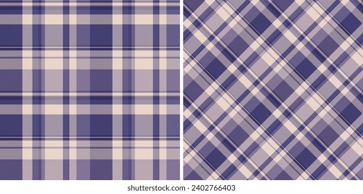 Pattern textile seamless of fabric background texture with a tartan plaid check vector set in novelty colors.