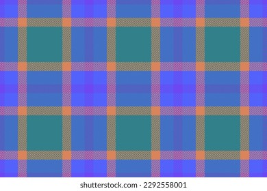 Pattern textile vector. Background seamless plaid. Tartan fabric texture check in indigo and blue colors.