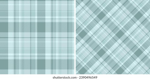 Pattern textile vector of plaid background seamless with a fabric tartan texture check set in sky colors.