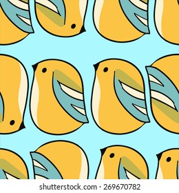 pattern textiles, fashion print. seamless, bird cartoon. vector illustration seamless