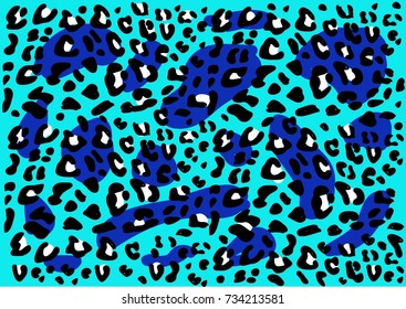 Pattern Texture Black Blue Yellow Leopard Background