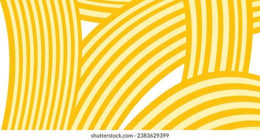 Pattern texture of Chinese noodles, Spaghetti, pasta or Ramen noodles. Vector illustration.