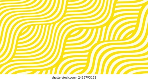 Textura de patrón de fideos chinos, espagueti, pasta o fideos Ramen. Ilustración vectorial.