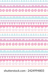 pattern texture flowers cute girl