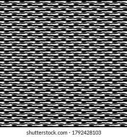 Pattern or texture of knitted fabric. Graphics in black and white.