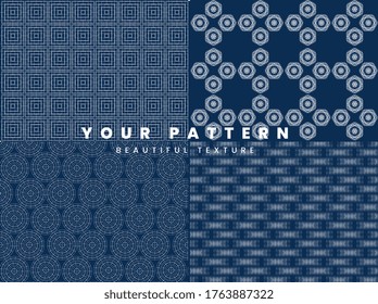 pattern and texture on blue bg, Ten Vector Seamless Organic Rounded Lines And Drips Biological Patterns In Blue and Tan Colors Abstract Background