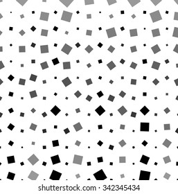 Pattern, texture of scattered, random squares. Vector art.