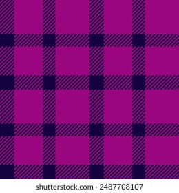 Pattern texture seamless of textile background check with a fabric tartan vector plaid in pink and dark colors.