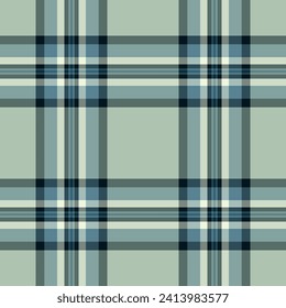 Pattern texture seamless of vector check fabric with a tartan plaid background textile in pastel and cyan colors.