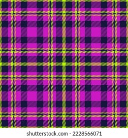 Pattern texture tartan. Vector fabric textile. Seamless check plaid background in bright and yellow colors.