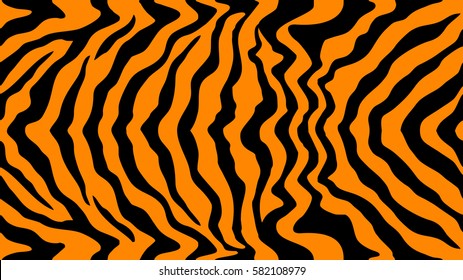 Pattern Texture Tiger Orange Stripe Repeated Stock Vector Royalty Free