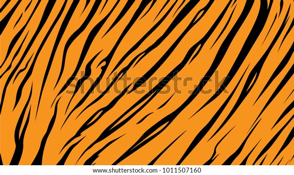 Pattern Texture Tiger Orange Stripe Black Stock Vector (Royalty Free ...