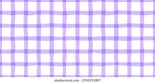 Pattern texture violet with gingham plaid lilac and tartan seamless check. Tablecloth pink picnic with kids easter background and vector cloth vichy. Cute grid pattern with drawn soft gingham.