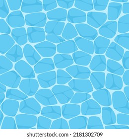 Pattern with texture of water. Seamless pattern of waves. Design for backdrops with sea, rivers or water texture. 90s 80s 70s groovy posters. Modern trendy vintage print. Vector illustration.