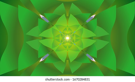 A pattern that consists of green petals arranged in layers.