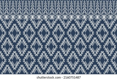 Pattern that is geometric, ethnic, and seamless. Triangles, stripes, diamonds, and zigzags make up a traditional folk structure. Wallpaper, packaging, materials, and textiles for the design and decora