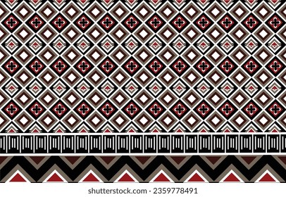 It's a pattern that looks like a sarong pattern. In this picture there are red, dark red, black, white, gray and dark gray.