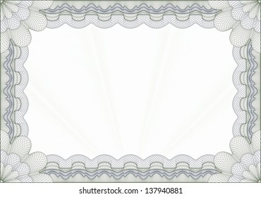 Pattern that is used in certificate, currency and diplomas