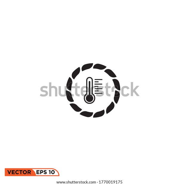 Thermometer with high temperature icon flat style Vector Image