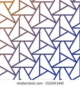 Pattern with thick lines triangles repeating with poligons and geometric shapes and stylish fractal texture. Pattern is on swatches panel