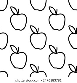Pattern with thin line apples 