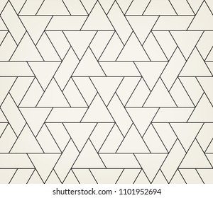 Pattern with thin lines, poligons and geometric shapes. Seamless linear swatch. Stylish fractal texture. Abstract arabic background.