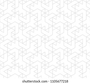 Pattern with thin lines, poligons and geometric shapes. Seamless linear swatch. Stylish fractal texture. Abstract arabic background.