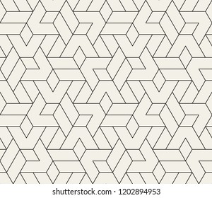 Pattern with thin straight lines and geometric shapes on white background. Abstract linear stylish texture. Monochrome modern background. Linear graphic illustration.