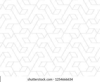 Pattern with thin straight lines and geometric shapes. Abstract linear stylish texture. Monochrome modern background. Linear graphic illustration.