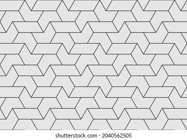 Patrón con líneas rectas finas y formas geométricas. Textura lineal monocromática abstracta sin inconvenientes. Fondo hexagonal vectorial. Diseño gráfico lineal para impresión, tela, envoltura. Entramado decorativo.