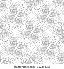 The pattern of threads in the form of scrolls. Decorative elements for tissue, packaging, design.