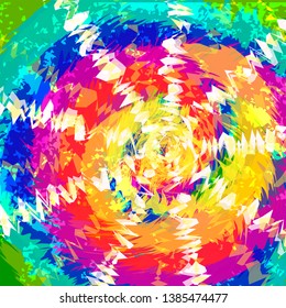 Pattern tie dye rainbow color