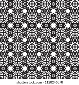 Pattern tile with mandala art. Oriental vector background.Perfect for printing on fabric or paper. 
