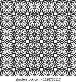 Pattern tile with mandala art. Oriental vector background. Decorative geometric pattern design. Perfect for printing on fabric or paper.