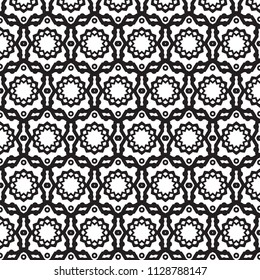Pattern tile with mandala art. Oriental vector background. Decorative geometric pattern design. Perfect for printing on fabric or paper.
