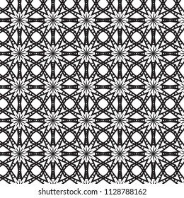 Pattern tile with mandala art. Oriental vector background. Decorative geometric pattern design. Perfect for printing on fabric or paper.