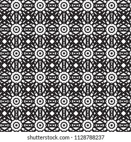Pattern tile with mandala art. Oriental vector background. Decorative geometric pattern design. Perfect for printing on fabric or paper.