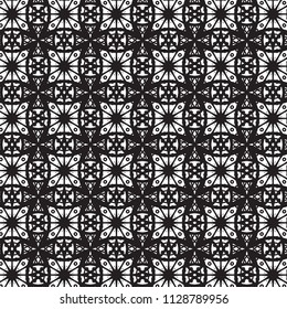 Pattern tile with mandala art. Oriental vector background. Decorative geometric pattern design. Perfect for printing on fabric or paper.