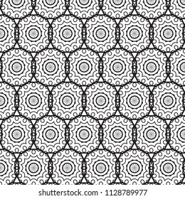 Pattern tile with mandala art. Oriental vector background. Decorative geometric pattern design. Perfect for printing on fabric or paper.