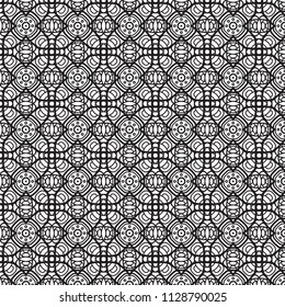 Pattern tile with mandala art. Oriental vector background. Decorative geometric pattern design. Perfect for printing on fabric or paper.