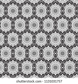 Pattern tile with mandala art. Oriental vector background. Perfect for printing on fabric or paper. 