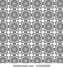 Pattern tile with mandala art. Oriental vector background. Perfect for printing on fabric or paper. 